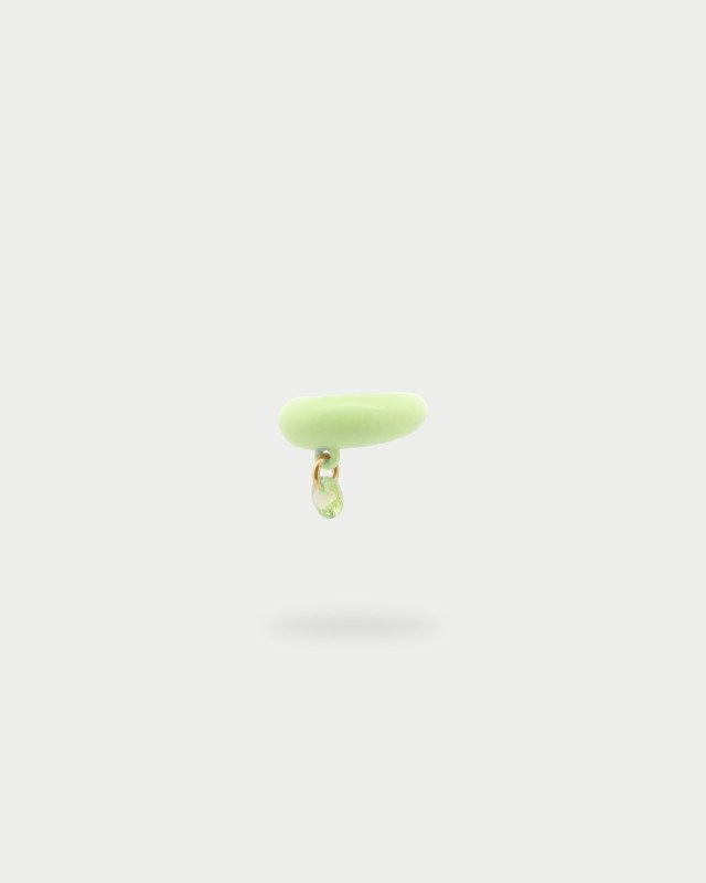 Piercing Mini Hoop Zircone Colorato E Pepite Lime - ear-031 m1 v au